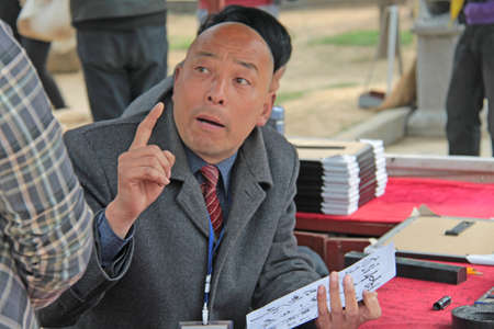 China, Shaolin - April 11, 2012. Monks of the Shaolin Monastery, China.のeditorial素材