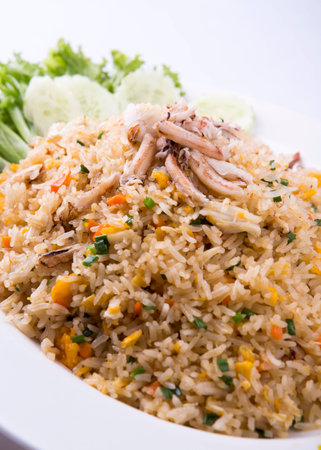 crab fried riceの写真素材