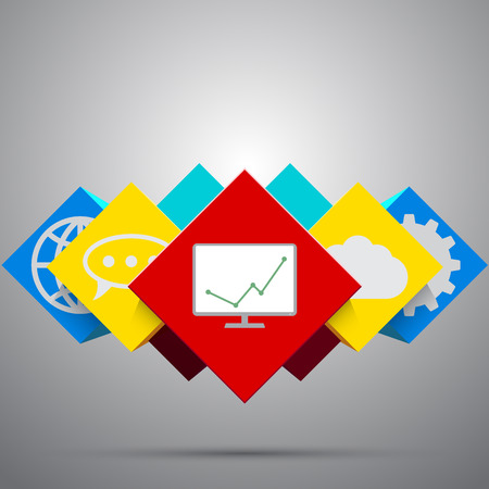 Abstract cubes elements. EPS10 vectorのイラスト素材