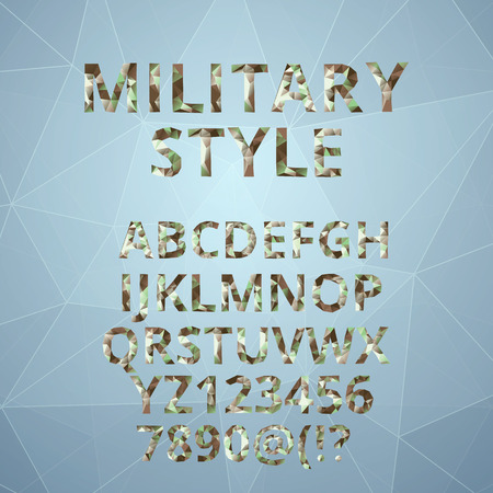 Low poly alphabet font. EPS10 vectorのイラスト素材