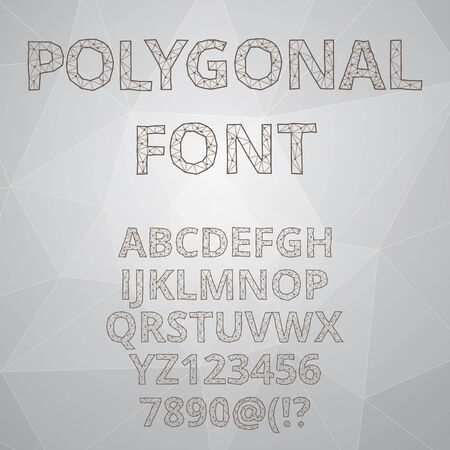 Wire Vector low poly alphabet fontのイラスト素材