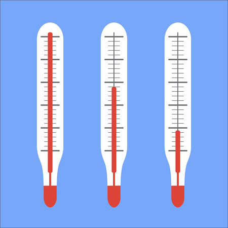 Illustration of thermometer. Flat style, EPS10.のイラスト素材