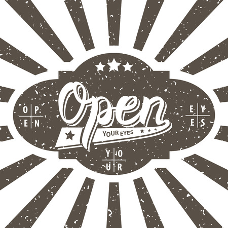 Vector illustration with hand-drawn words. Open poster or postcard. Calligraphic  inscription. Brush Script Calligraphy. Typographic Handwritten hand lettered wordのイラスト素材