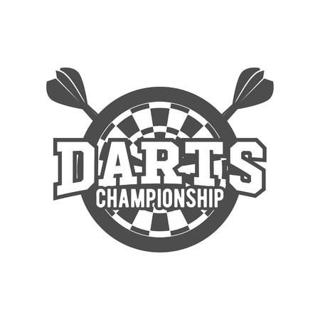 Vintage darts label,  badge and design elementsのイラスト素材