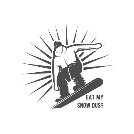 snowboarding badges and logotypes.のイラスト素材