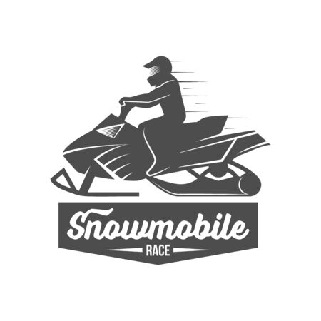 Snowmobile dadges logo, badge, emblem.のイラスト素材