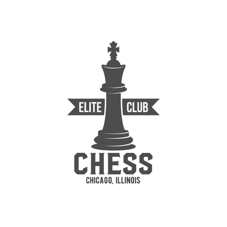 Chess label, badge and design element.のイラスト素材