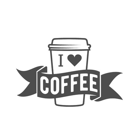 Vintage coffee badge  logotypeのイラスト素材