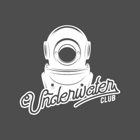 Diving vintage labels and logosのイラスト素材