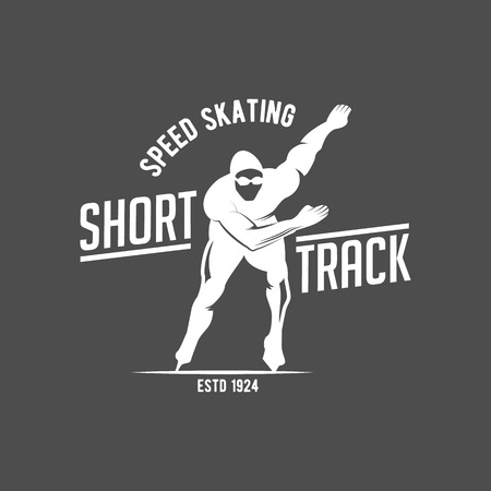Ice Skating labelのイラスト素材
