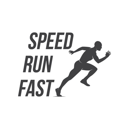 Running logo, marathon concept, sport activities, triathlon vector line iconのイラスト素材