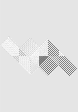 Geometric abstract element. Monochrome lines texture. Vector illustrationのイラスト素材