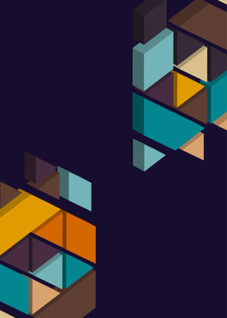 Abstract geometric background with 3d cubes. Vector illustration. Eps 10