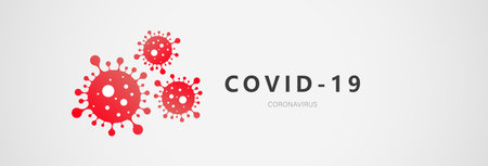 Coronavirus 2019-nCoV background. Vector illustrationのイラスト素材