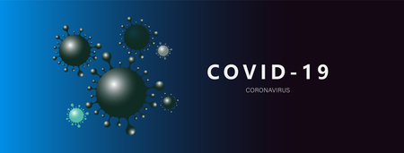 Coronavirus 2019-nCoV background. Vector illustrationのイラスト素材