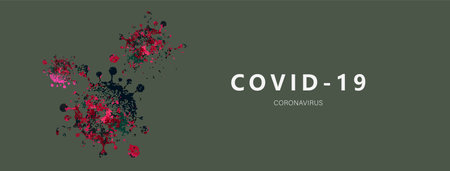 Covid-19 Coronavirus 2019-nCoV. Vector illustration.のイラスト素材