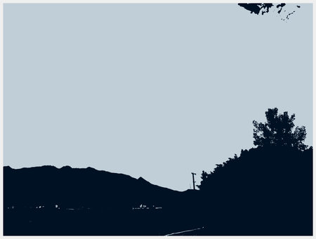 Silhouette of the mountains. Vector illustrationのイラスト素材