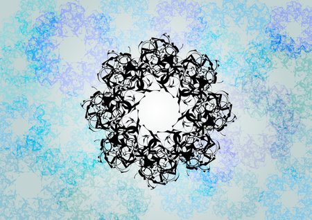 blue flower,winter background.(ai eps10 with transparency effect)のイラスト素材