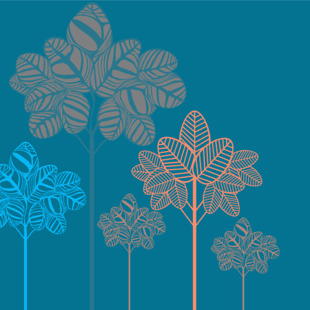 abstract color tree pattern background.(ai eps10 with transparency effect)のイラスト素材