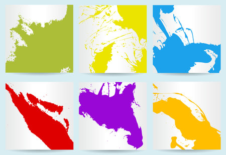 six pigment abstract pattern background.(ai eps10 with transparency effect)のイラスト素材