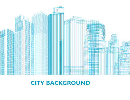 blue city background.(ai eps10 with transparency effect)のイラスト素材