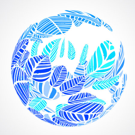 leaf ball background.(ai eps10 with transparency effect)のイラスト素材