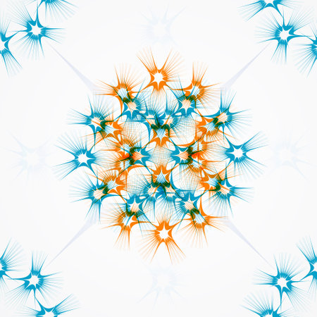 blue and yellow flower pattern background.(ai eps10 with transparency effect)のイラスト素材