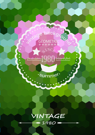 vintage style banner with lotus flowers pattern background.(ai eps10 with transparency effect)のイラスト素材