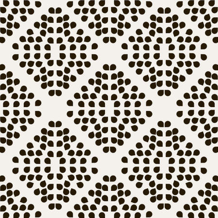 abstract black and white dots pattern backgroundのイラスト素材