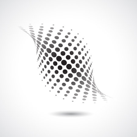 abstract black and white dots pattern background.(ai eps10 with transparency effect)のイラスト素材