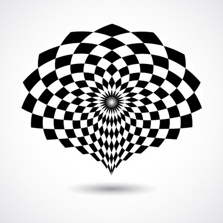 abstract black and white check shape background.(ai eps10 with transparency effect)のイラスト素材