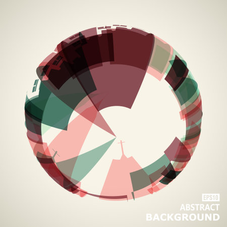 abstract colorful city building pattern background.(ai eps10 with transparency effect)のイラスト素材