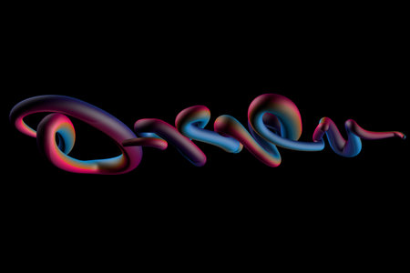 Inscription love on a black background. 3d rendering, 3d illustration.
