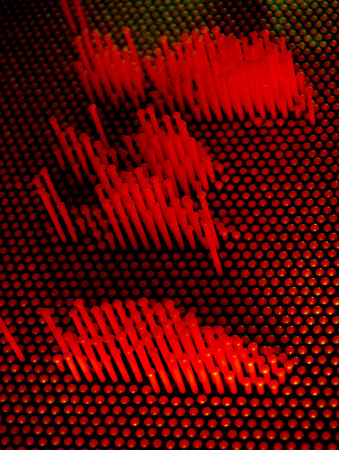 abstract red background with some smooth lines in it and some reflections