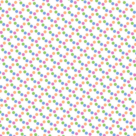 Seamless polka dot pattern. Colorful circles on white background.のイラスト素材