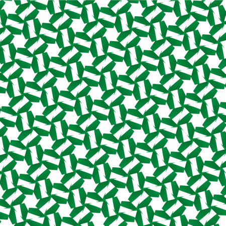 Geometric vector pattern with green elements. Seamless abstract ornament for wallpapers and backgroundsのイラスト素材