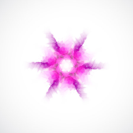 abstract colorful snowflake on a white background. Vector illustration.のイラスト素材
