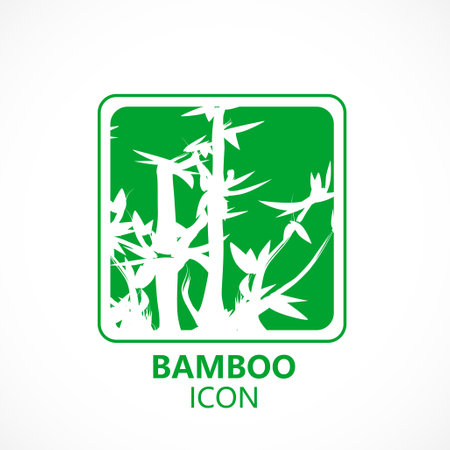 Vector logo of bamboo forest. Logo template for bamboos.のイラスト素材