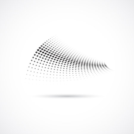 Halftone dots. Halftone effect vector pattern. Circle dots isolated on the white background.のイラスト素材