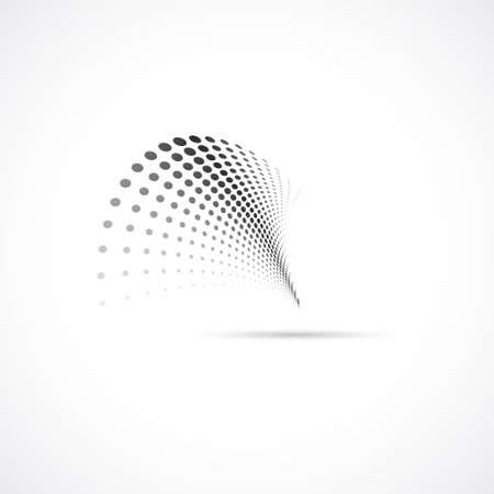 Vector halftone dots. Abstract dotted background. Vector illustration.のイラスト素材