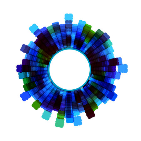 Colorful abstract background with circles in the center of the circle.のイラスト素材