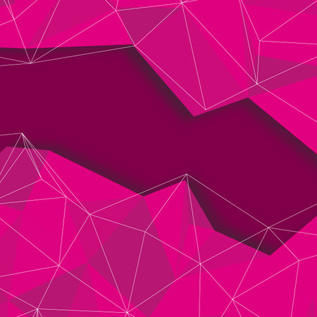 Abstract polygonal background with pink and purple triangles. Vector illustrationのイラスト素材