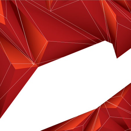Abstract red polygonal background with space for text. Vector illustrationのイラスト素材