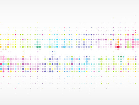 Abstract colorful background with halftone dots. Vector Illustration.のイラスト素材