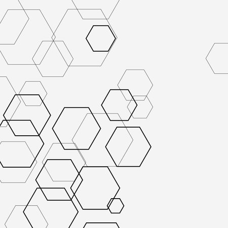Abstract geometric background with hexagons. Vector illustration.