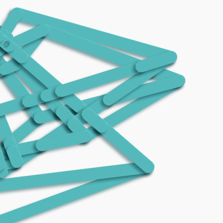 Abstract background with blue paper clips. Vector illustration.のイラスト素材