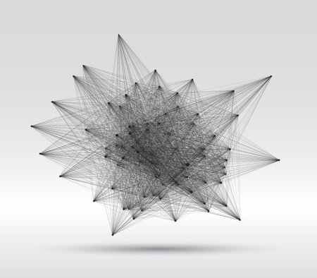 Abstract background with connected lines and dots. Graphic concept for your designのイラスト素材