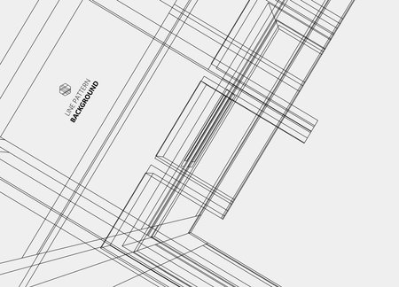 Abstract background with intersecting lines. Vector illustration for your design.のイラスト素材