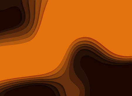 3D abstract paper art style, design layout for business presentations, flyers, posters, printsration, cards, brochure cover. Paper cut background.のイラスト素材