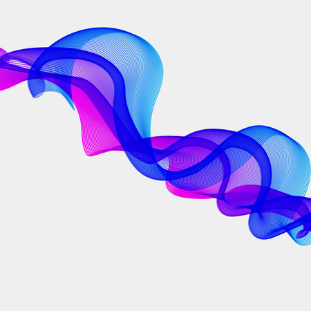 Abstract background with blue and purple waves. Vector illustration for your designのイラスト素材